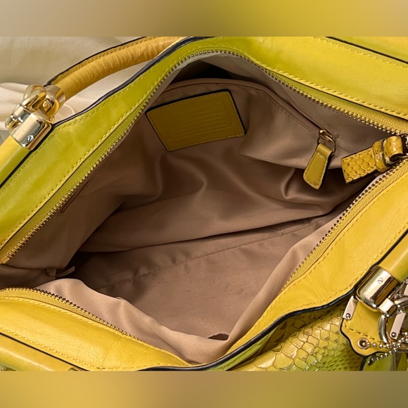 Coach Chartreuse (Yellow-green) Satchel - Picture 9 of 13